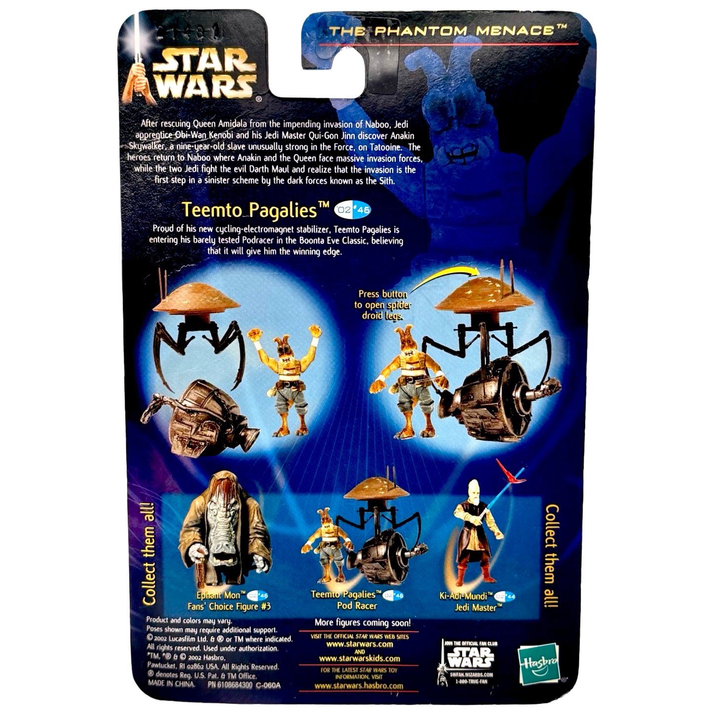 Star Wars: The Phantom Menace – Teemto Pagalies Pod Racer Action Figure (2002)