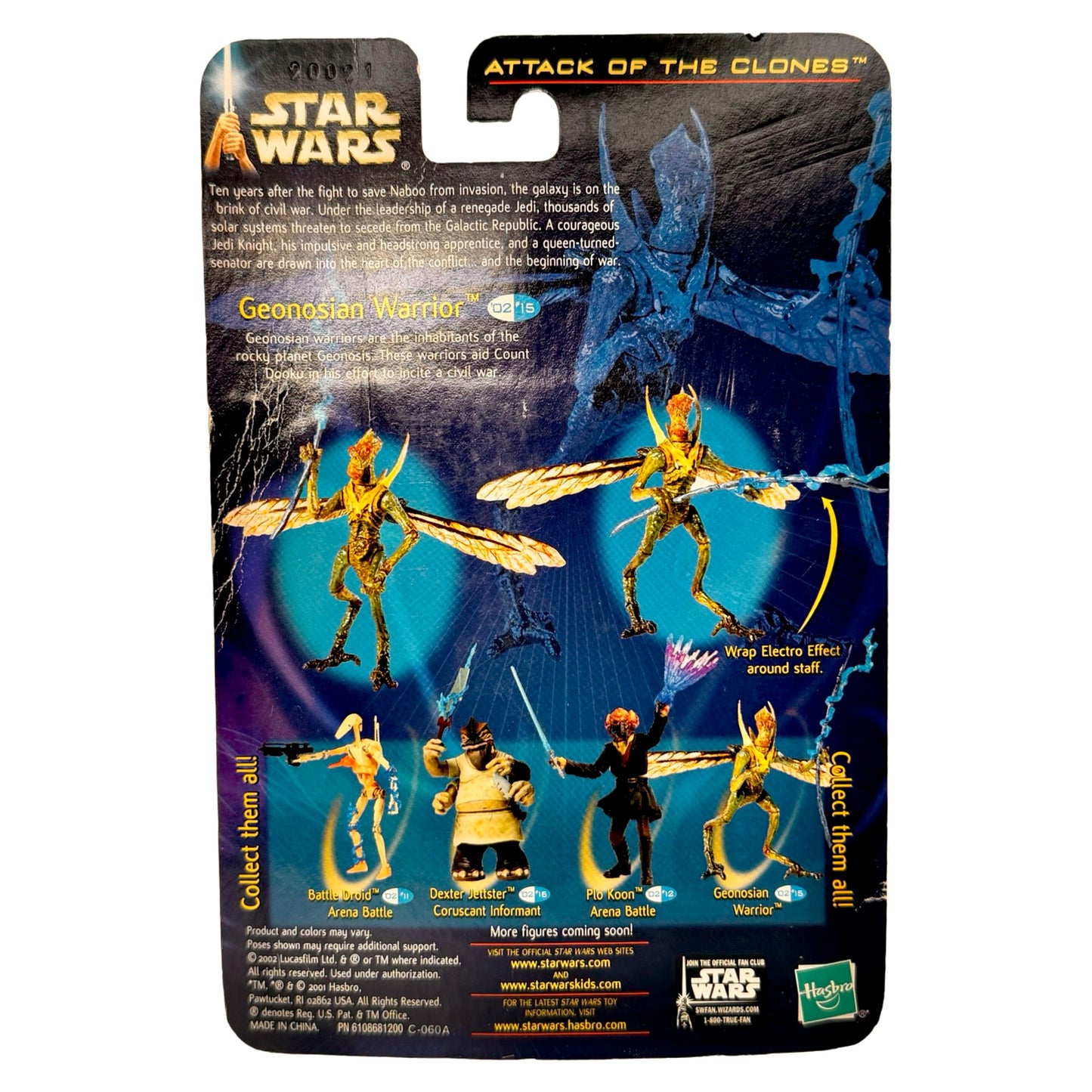 Star Wars Attack of the Clones Geonosian Warrior Action Figure 2002 Hasbro
