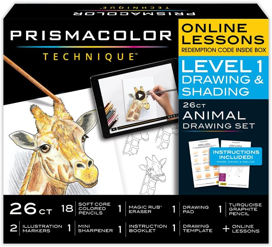 Prismacolor Technique Art Supplies With Digital Art Lessons, 0.7 mm, Assorted, Set Of 26 Supplies