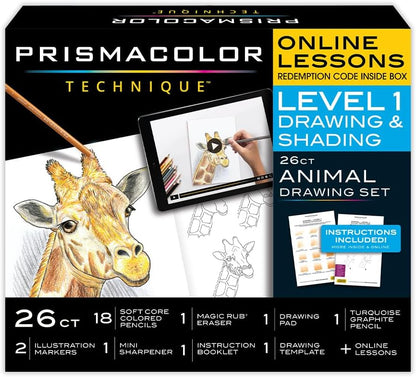 Prismacolor Technique Art Supplies With Digital Art Lessons, 0.7 mm, Assorted, Set Of 26 Supplies