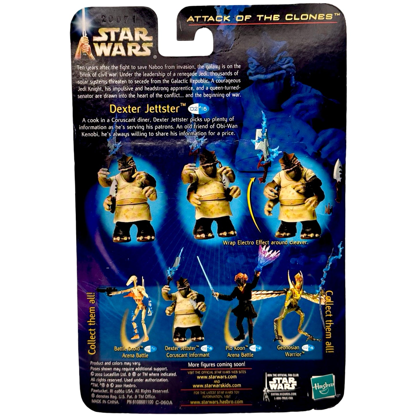Star Wars: Attack of the Clones – Dexter Jettster Coruscant Informant Action Figure (2002)