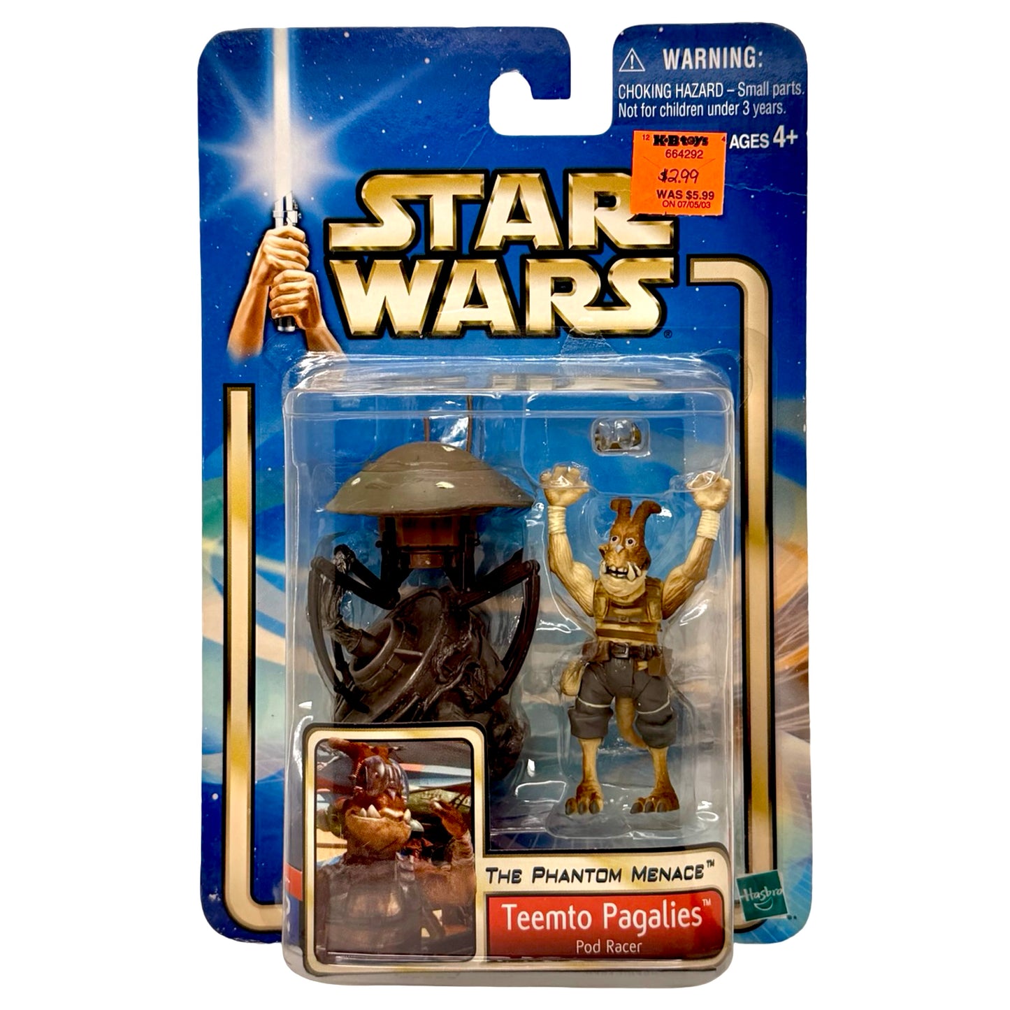 Star Wars: The Phantom Menace – Teemto Pagalies Pod Racer Action Figure (2002)