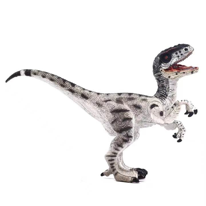 Velociraptor Figure White Posable Arms And Jaw