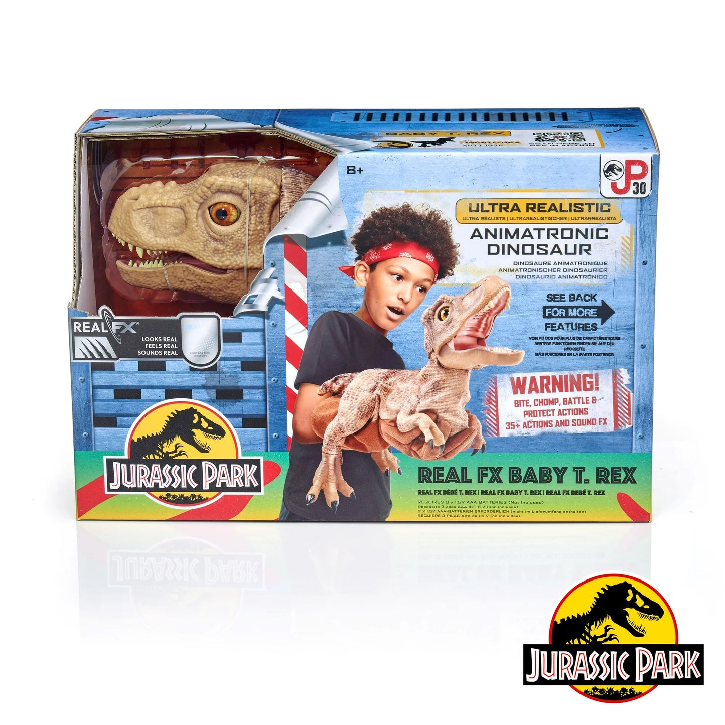 Jurassic World REALFX Baby T-Rex - Realistic Dinosaur Puppet Toy, Movements & Sounds, Ages 8+