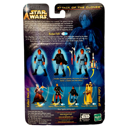 Star Wars Attack of the Clones Boba Fett Kamino Escape Action Figure 2002 Hasbro