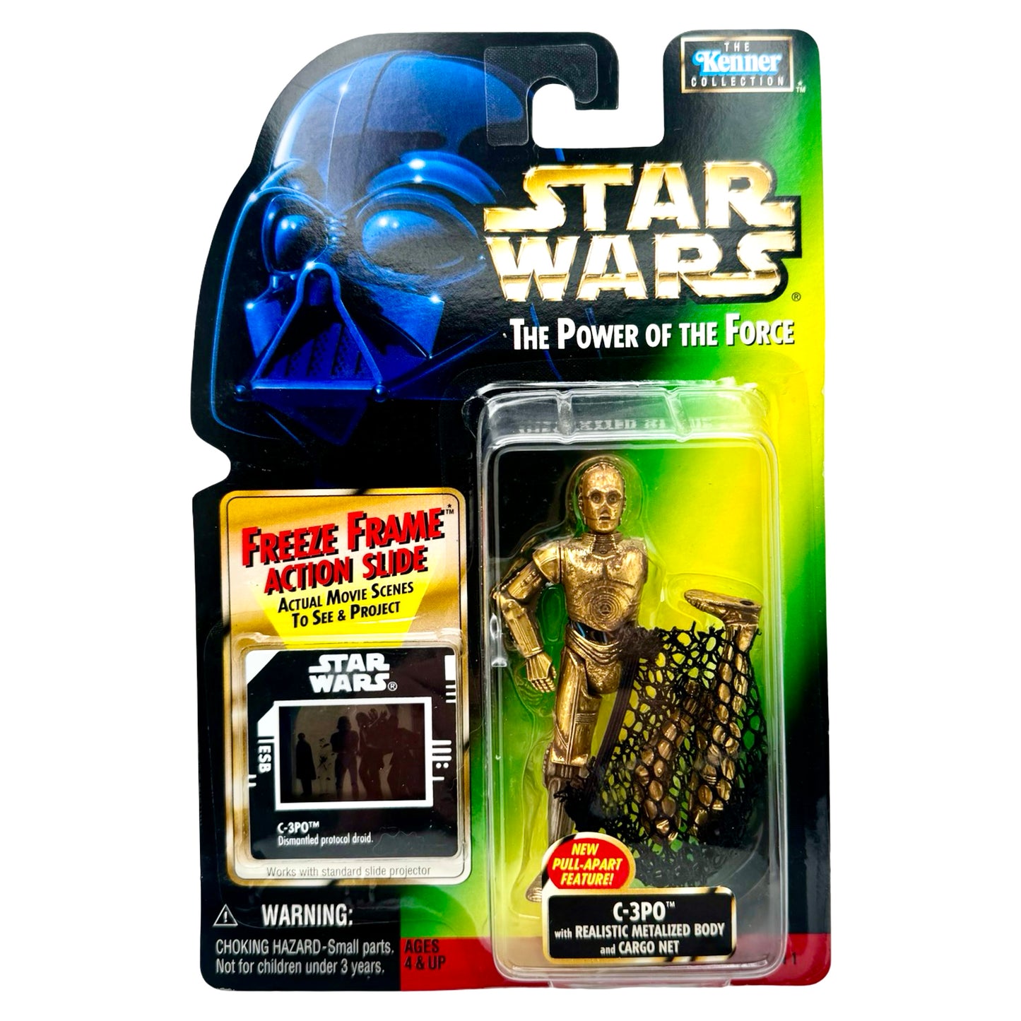 Star Wars POTF2 Freeze Frame — C-3PO (Pull-Apart with Cargo Net) — Kenner 1997