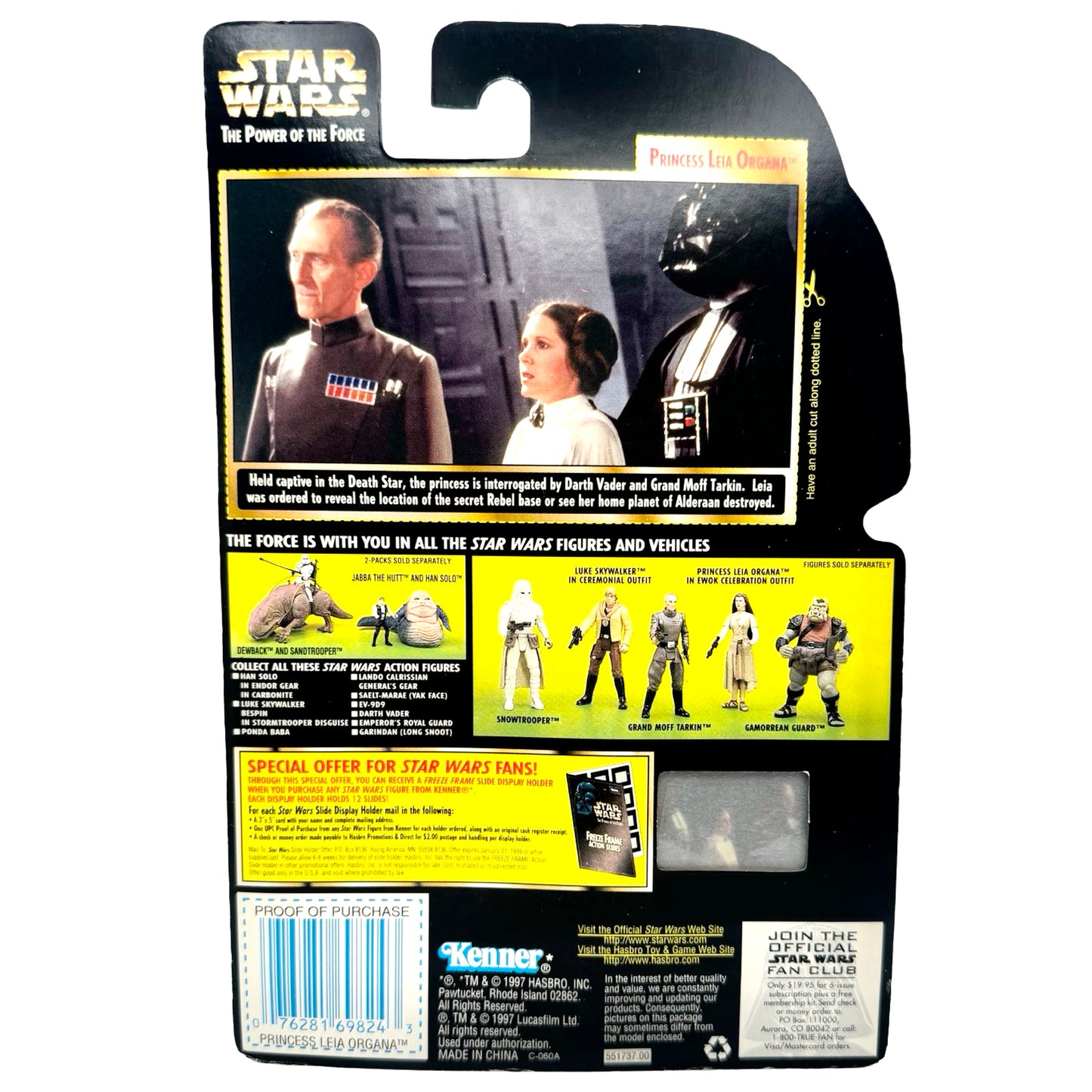 Star Wars POTF2 Princess Leia Organa (New Likeness) Freeze Frame (1997) — Kenner Collection — Factory Sealed
